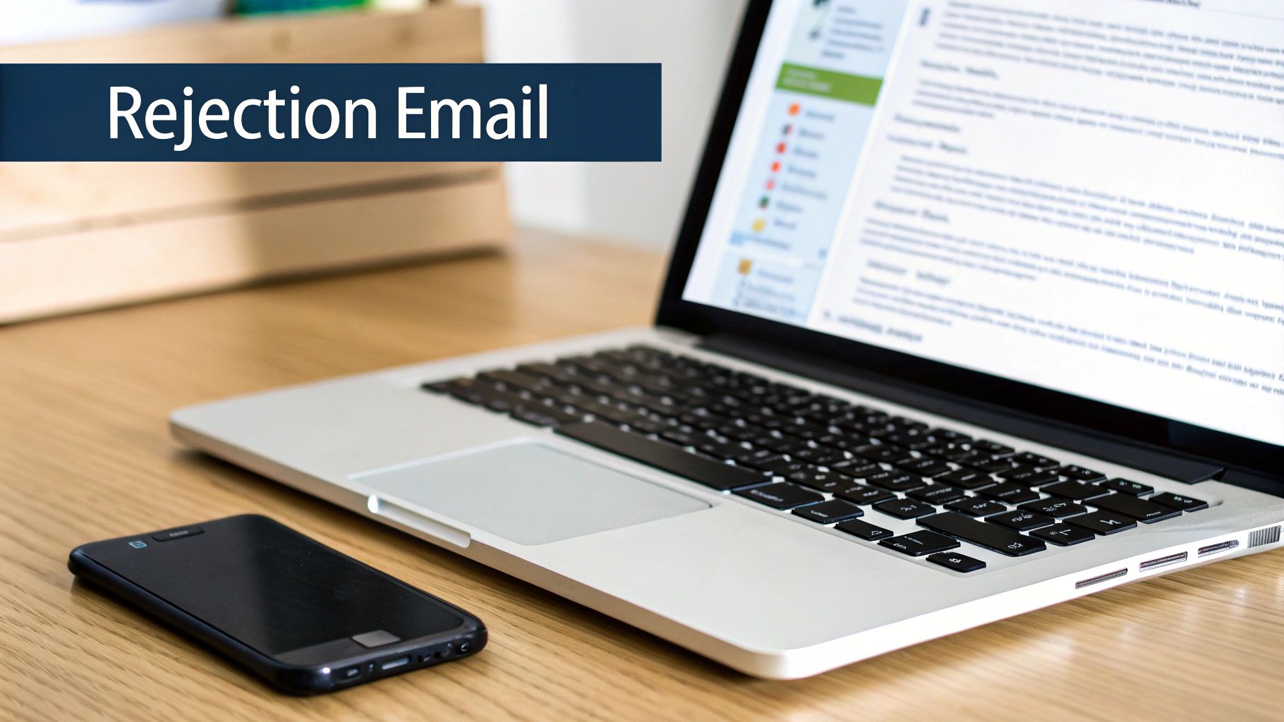 A person writing a professional email on their laptop