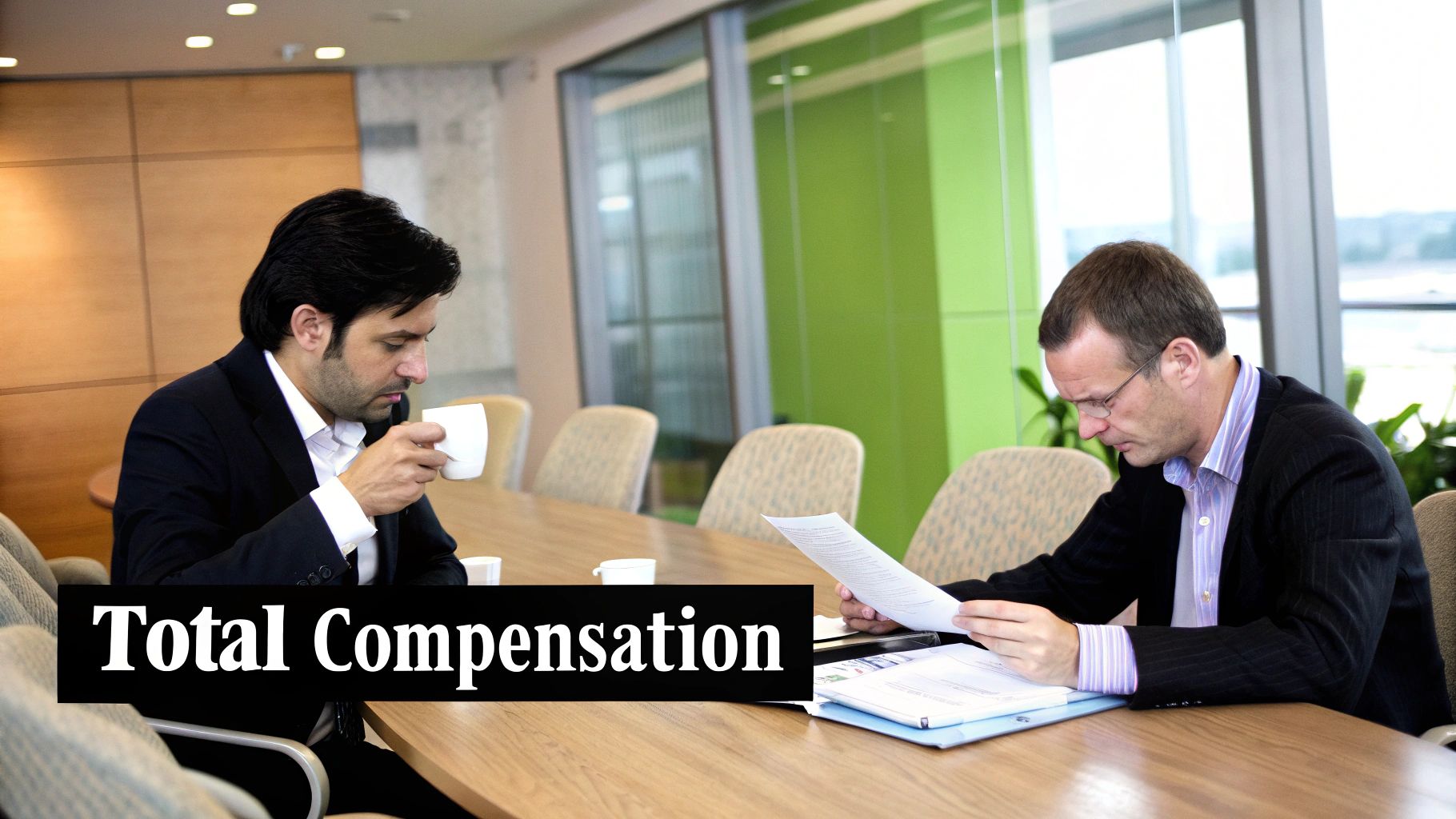 Infographic detailing elements of a comprehensive benefits package counter offer